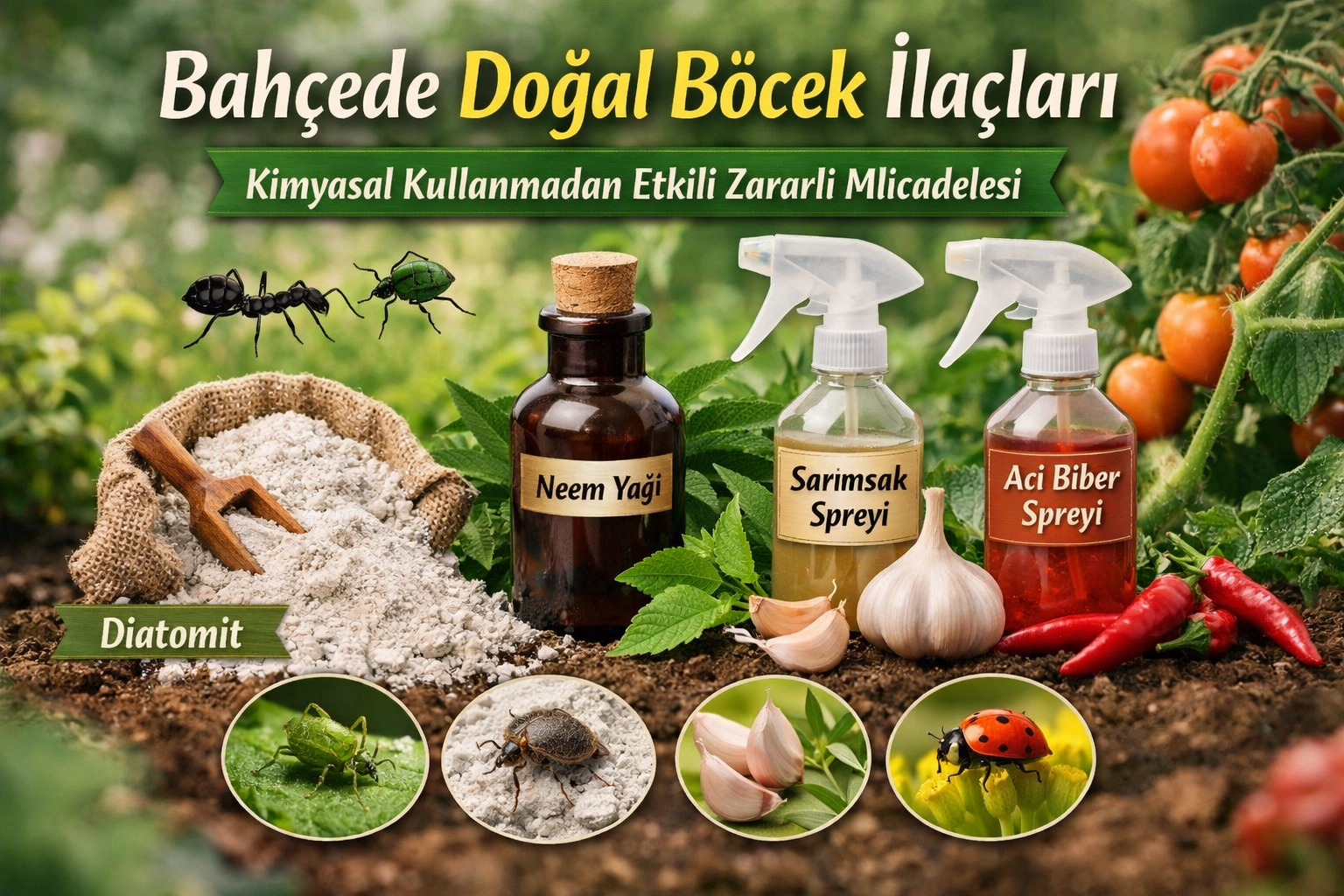 Bahçede Doğal Böcek İlaçları Kimyasal Kullanmadan Etkili Zararlı Mücadelesi