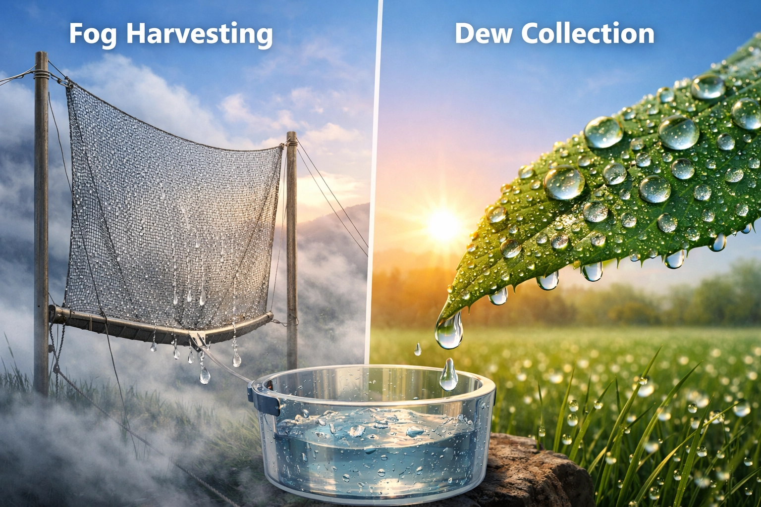 Havadan Su Elde Etme Yöntemleri Fog Harvesting ve Dew Collection Teknolojileri