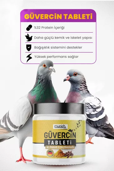 Arı Polenli Keçiboynuzlu Güvercin Tableti (350 Tablet)