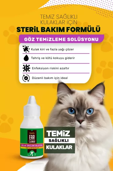 Evcil Hayvan Kedi Köpek Kulak Temizleme Solüsyonu 50 ml