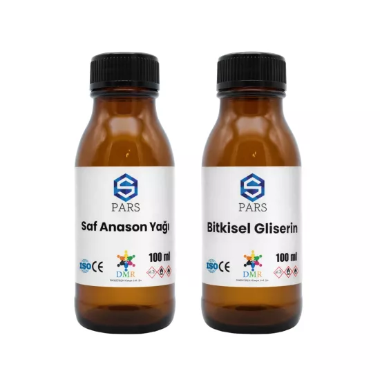 Saf Anason Yağı 100 g + Bitkisel Gliserin 100 g Cam Şişede