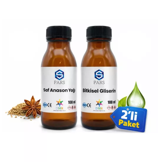 Saf Anason Yağı 100 g + Bitkisel Gliserin 100 g Cam Şişede