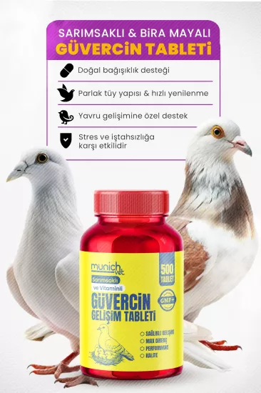 Sarımsaklı Bira Mayalı Güvercin Tablet 1 Kutu 500’lü